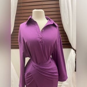 SOLDModest purple wrap dress 3 ways to wear